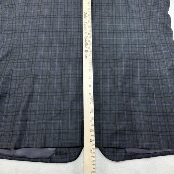 Brooks Brothers Sport Coat Mens 48L Gray Plaid Regent Reda Wool Jacket Overcoat - Picture 10 of 13